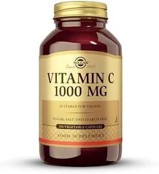 Solgar Vitamin C 1000 mg, 250 Vegetable Capsules – Antioxidant & Immune Support – Overall Health – Healthy Skin & Joints – Bioflavonoids Supplement – Non GMO, Vegan, Gluten Free, Kosher – 250 Servings