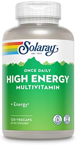 SOLARAY High Energy Multivitamin | Once Daily, Timed-Release Formula | Whole Food & Herb Base | Non-GMO