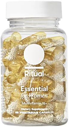 Ritual Multivitamin for Women 18+ with Vitamin D3 for Immune Support*, Vegan Omega 3 DHA, B12, Iron, Gluten Free, Non GMO, USP Verifed, 30 Day Supply, 60 Capsules