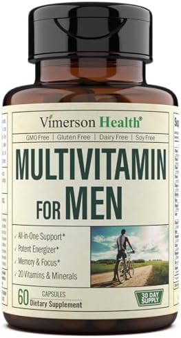 Multivitamin for Men – Daily Mens Multivitamins & Multiminerals Supplement for Energy, Focus and Performance. Mens Vitamins A, C, D, E & B12, Zinc, Calcium, Magnesium & More. 30 Days of Multi Vitamin