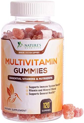 Multivitamin Gummies, Daily Adult Gummy Vitamin for Women & Men, Extra Strength Immune Health Support Supplement with Vitamins A, C, D, E, B-6, B-12, Zinc and More – Non-GMO, Berry – 120 Gummies