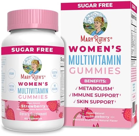 MaryRuth’s Multivitamin for Women 14+ | Women’s Multivitamin Gummies | Immune Support Daily Women’s Multivitamin | Hair Skin and Nails Gummy Vitamins for Women | Sugar Free | 60 Count