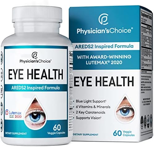 Areds 2 Eye Vitamins – Lutein, Zeaxanthin & Bilberry Extract – Supports Eye Strain, Dry Eyes, and Vision Health – 2 Award-Winning Clinically Proven Eye Vitamin Ingredients – Carotenoid Blend