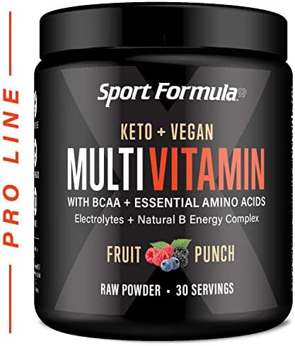 Sport Formula 99 Multivitamin Powder – Drink Mix for Men Women BCAA Amino Acids Won’t Upset Your Stomach – Keto Vegan Multivitamin Fruit Punch – Electrolytes Super B Complex Digestive Enzyme